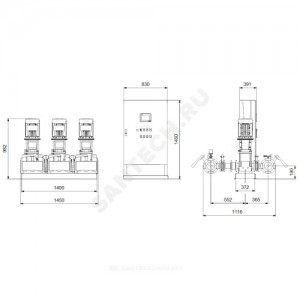 Установка пожаротушения Hydro MX-A 2/1 CR15-4 Grundfos 99788898