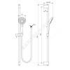 Гарнитур душевой серия IDEALRAIN EVO ROUND L3 держатель+шланг+лейка 3 режима струи Ideal Standard B2237AA