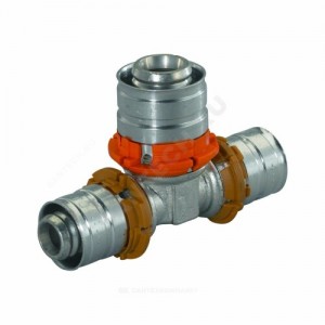Тройник переходной МП латунь пресс Дн 16х20х16 MLC Uponor 1014923