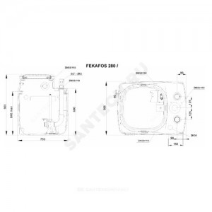 Ёмкость для КНС FEKAFOS 280 л 2" DAB 60162044