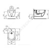 Биде подвесное TESI в комплекте крепления Ideal Standard T355201