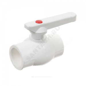 Кран PP-R шаровой белый внутренняя пайка Дн 40 VALFEX 10144040