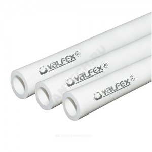 Труба PP-R белая Дн 75х6,8 Ру10 SDR11 Т<20С L=4м VALFEX 10103075