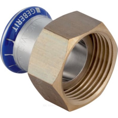 Муфта сталь нерж Дн 28х1" пресс/нак/гайка Mapress Geberit 35046