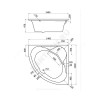 Ванна акриловая Карибы 140х140 без ножек Santek 1.WH11.1.982