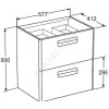 Тумба под умывальник 60 The Gap белый глянец Roca ZRU9302879