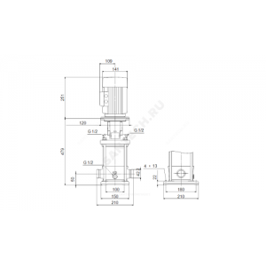 Насос многоступенчатый вертикальный CRN3-15 A-P-G-E-HQQE PN25 3х220-240/380-415В/50 Гц Grundfos 96516906