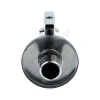 Кран шаровой латунный бытовой хром угловой 1042 G1/2" Ру10 НР редуцированный бабочка Aquasfera 1042-01