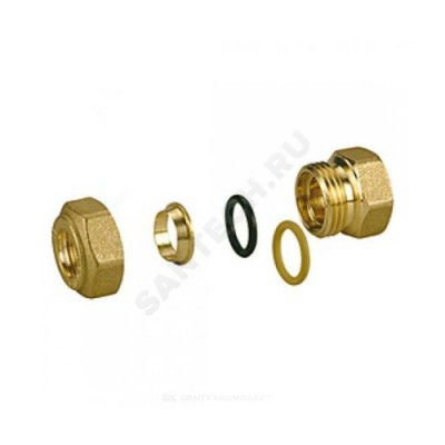 Переходник латунь для медных труб Дн 16х1/2" обжим/ВР R180F Giacomini R180FY115 Переходник латунь для медных труб Дн 16х1/2" обжим/ВР R180F Giacomini R180FY115
