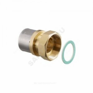Муфта МП бронза/нерж пресс Дн 16х2,0х3/4" с накидной гайкой Cofit P Oventrop 1512143