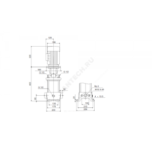 Насос многоступенчатый вертикальный CR15-03 A-A-A-E-HQQE PN10 3х380-415В/50 Гц Grundfos 96501906