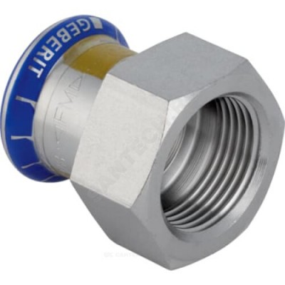 Муфта сталь нерж Дн 35х1 1/4" пресс/ВР для газоснабжения Mapress Geberit 34090