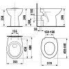 Унитаз без бачка Zeta белый горизонт/выпуск без сиденья Jika 8.2239.6.000.000.1