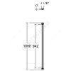 Опора крепежная Silk Black прямая для CONNECT 2 Wetroom panel 1000 мм Ideal Standard K9380V3