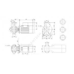 Насос консольно-моноблочный NB100-160/176 EUP A-F2-A-BAQE PN16 3х380-420/660-725В/50Гц Grundfos 98744289