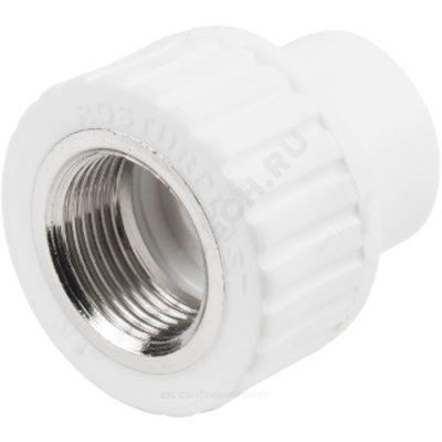 Муфта PP-R комбинированная белая ВР Дн 25х1/2" RTP (РосТурПласт) 10654