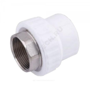 Муфта PP-R комбинированная под ключ белая ВР Дн 110х4" VALFEX 10134110