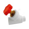 Клапан (вентиль) PP-R запорный белый внутр/наруж пайка Дн 25х45гр VALFEX 10173025