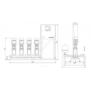 Установка повышения давления Hydro MPC-E 4 CRE3-5 Grundfos 98423300