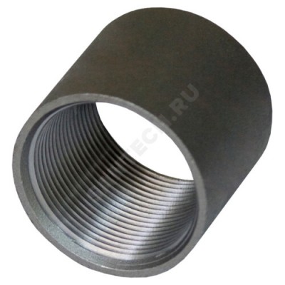 Муфта сталь Ду 40 (1 1/2") ВР с фаской, толщина 3-5мм Китай
