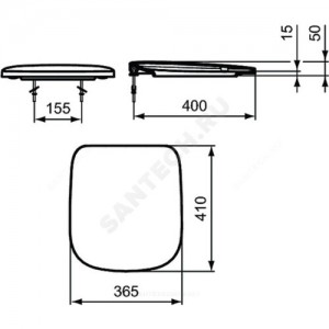 Сиденье для унитаза Esedra дюропласт микролифт Ideal Standard T318601