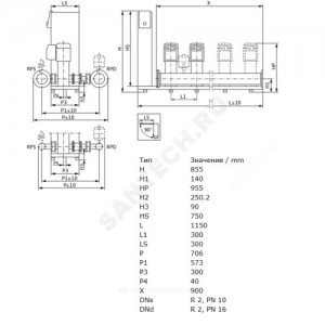 Установка повышения давления SiBoost Smart 3 HELIX VE 410 Wilo 2799723