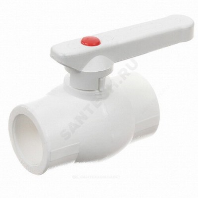 Кран PP-R шаровой белый внутренняя пайка Дн 50 OPTIMA VALFEX 10145050