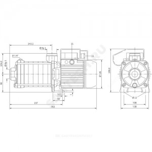 Насос многоступенчатый горизонтальный MHIL 104-E-3-400-50-2 PN10 3х400 В/50 Гц Wilo 4083886