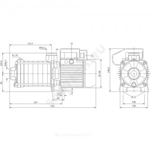 Насос многоступенчатый горизонтальный MHIL 302-E-3-400-50-2 PN10 3х400 В/50 Гц Wilo 4083895