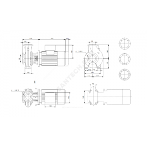 Насос консольно-моноблочный NB32-125/115 A-F2-A-BAQE PN16 3х220-240/380-415В/50Гц Grundfos 97838600