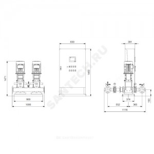 Установка пожаротушения Hydro MX-V 1/1 CR15-10 Grundfos 99788986