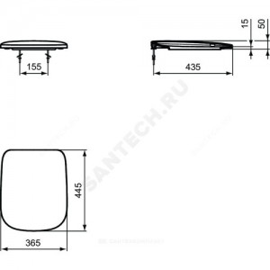 Сиденье для унитаза Esedra дюропласт микролифт Ideal Standard T318201
