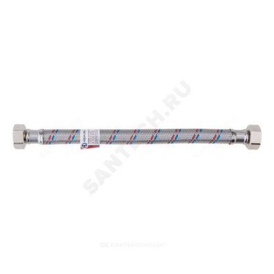 Подводка гибкая для воды нержавеющая оплетка ГИГАНТ 3/4" г-г L=0,3 м AQUALINE 4946