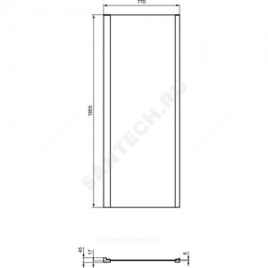 Стенка душевая CONNECT 2 L 800х1950 мм Ideal Standard K9299V3 .