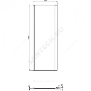 Стенка душевая CONNECT 2 L 750х1950 мм Ideal Standard K9298V3 .