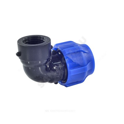 Отвод компрессионная ПЭ ВР Дн 63х1 1/4"х90гр Ру16 VALFEX 1210012363114
