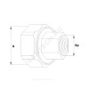 Детали присоединительные чугун Ду25 G 1 1/2"xR 1" ВР для циркуляционных насосов Grundfos 99672022