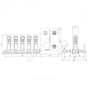Установка повышения давления Hydro MPC-S 5 CR45-5 Grundfos 95044870