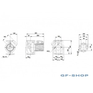 Насос циркуляционный Grundfos UPS 80-120 F B PN 10