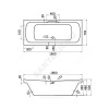 Ванна акриловая Корсика 180х80 без ножек Santek 1.WH11.1.981