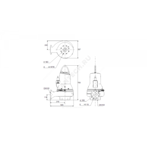 Насос канализационный SL1.80.100.55.4.51D.C Grundfos 98626028