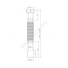 Гофра с гайкой 1 1/4"x40/50 L=541-1371мм АНИ Пласт K216