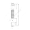 Гофра с гайкой 1 1/4"x40/50 L=541-1371мм АНИ Пласт K216