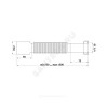 Гофра с гайкой 1 1/4"x40/50 L=541-1371мм АНИ Пласт K216