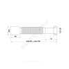 Гофра с гайкой 1 1/4"x40/50 L=541-1371мм АНИ Пласт K216