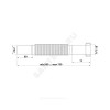 Гофра с гайкой 1 1/4"x40/50 L=541-1371мм АНИ Пласт K216