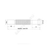 Гофра с гайкой 1 1/4"x40/50 L=541-1371мм АНИ Пласт K216