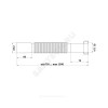 Гофра с гайкой 1 1/4"x40/50 L=541-1371мм АНИ Пласт K216
