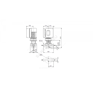 Насос ин-лайн с сухим ротором TPE 125-230/4 A-F-A-BQQE 3х400В/50 Гц Grundfos 98743709