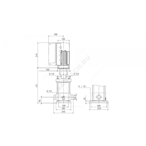 Насос многоступенчатый вертикальный CRNE1-6 A-P-G-E-HQQE PN25 1х200-240В/50 Гц Grundfos 98389437